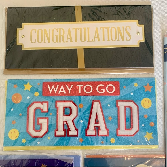 Graduation Cards Variety Pack Lot Colorful Greetings Cards W Envelopes Set of 6 - Picture 3 of 14